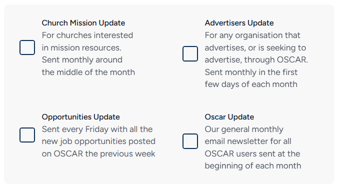 Subscribe to OSCAR's Various Updates